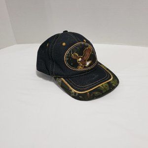 NWT Eagle Camouflage Velcro Adjustable Denim Cap Hat Unisex #985
